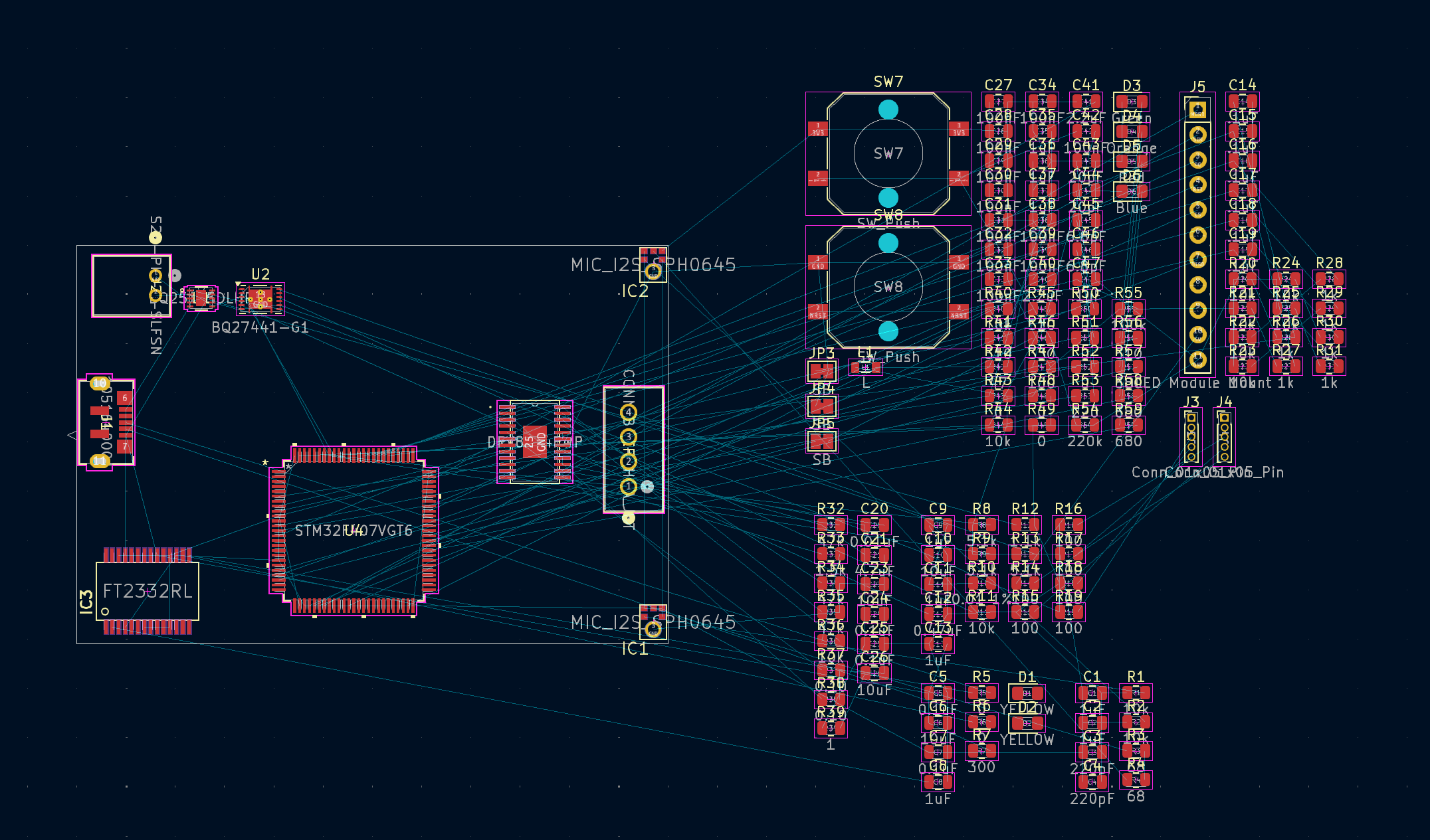 Initial PCB layout